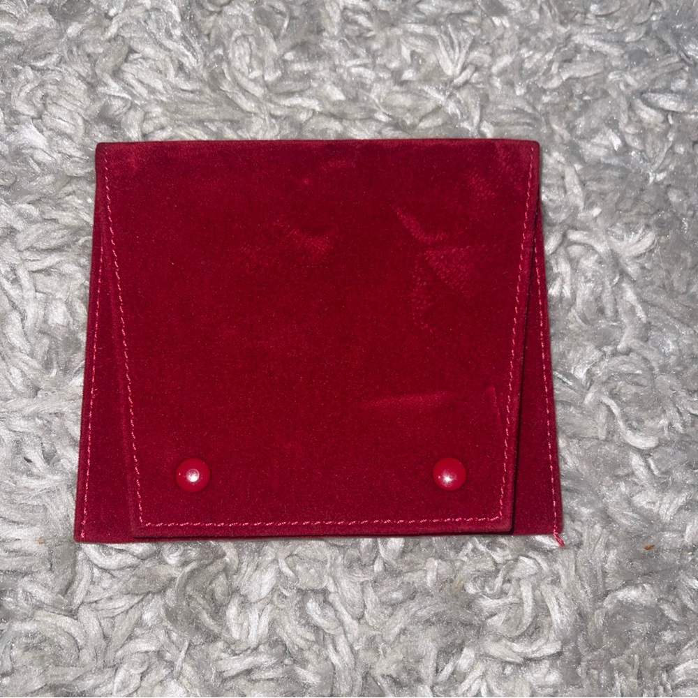 Authentic Cartier Red Suede Travel Watch/Jewlery Pouch/Case